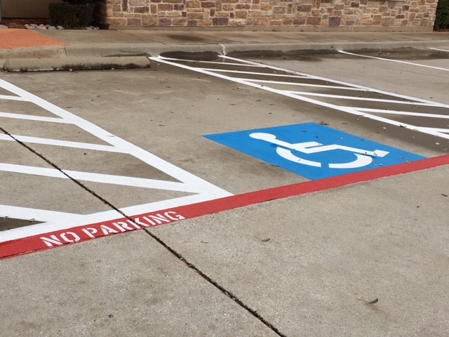 Handicap Stall Striping ADA Compliance Allen TX